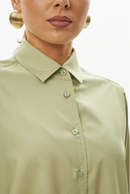 Женская рубашка зеленая-9039 от ByME 
