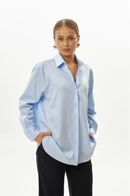 Женская рубашка голубая-9040 от byME 