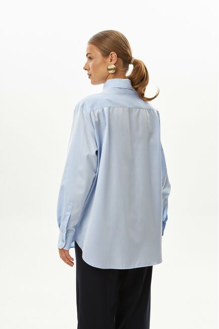 Женская рубашка голубая-9040 от byME 