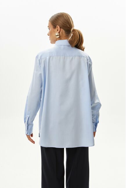 Женская рубашка голубая-9040 от byME 