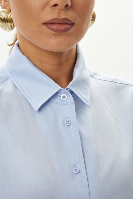 Женская рубашка голубая-9040 от byME 