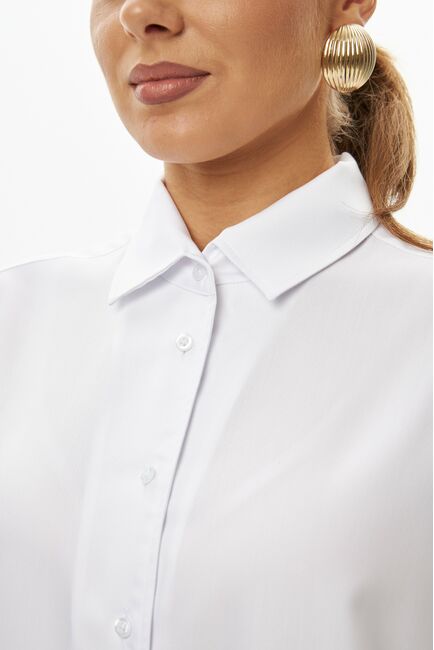 Женская рубашка белая из бамбука-9041 от byME 