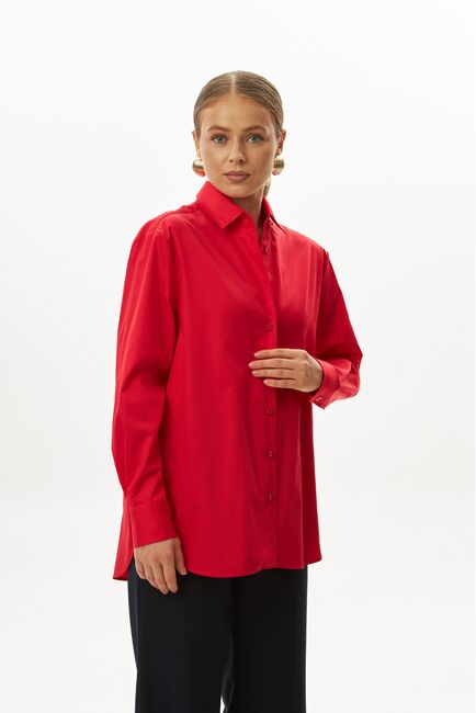 Женская рубашка красная-9042 от byME 