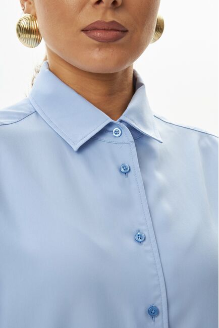 Женская рубашка голубая из бамбука-9043 от byME 