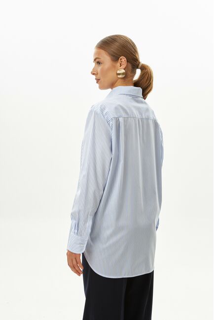 Женская рубашка в голубую полоску-9044 от byME 