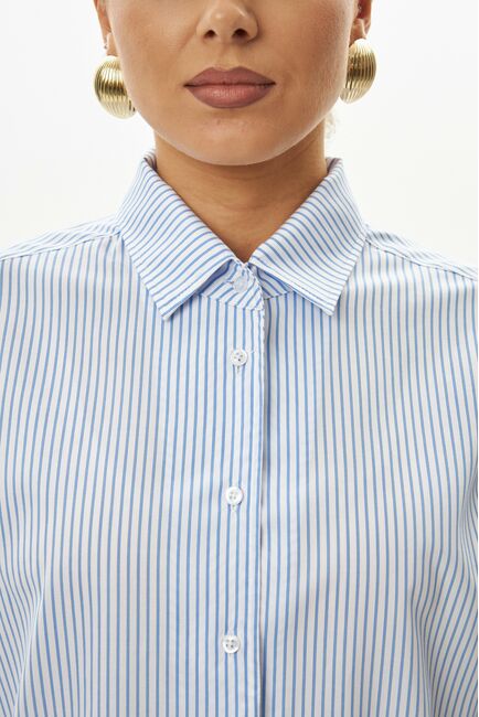 Женская рубашка в голубую полоску-9044 от byME 