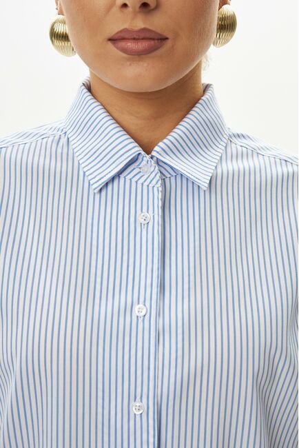 Женская рубашка в голубую полоску-9044 от byME 
