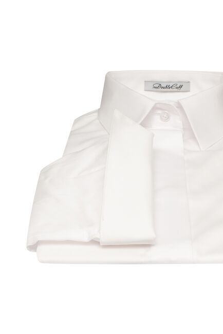 Женская рубашка белая рукав три четверти - 7549 от DoubleCuff 