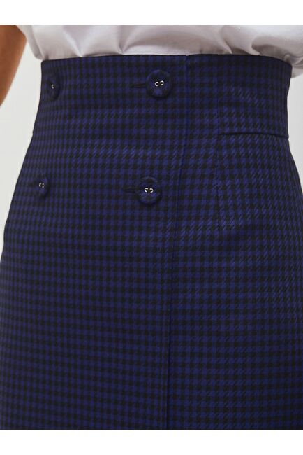 Юбка-карандаш миди с узором гусиная лапка от byME 