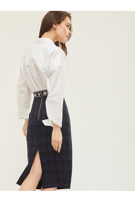 Юбка женская синяя клетку от byME 