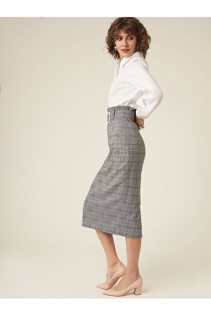 Юбка женская серая в клетку от byME 