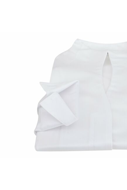 Женская рубашка под пуговицы белая воротник стойка - 7625 от DoubleCuff 