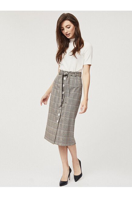 Юбка в клетку с поясом от ByME 