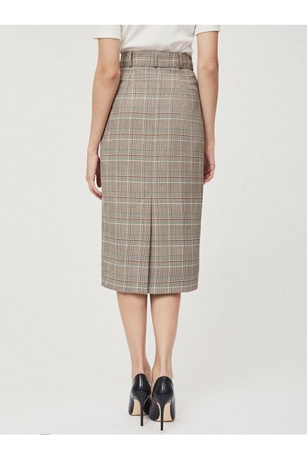 Юбка в клетку с поясом от ByME 
