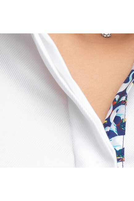 Женская рубашка  под пуговицы с супатной застежкой-7656 от DoubleCuff 