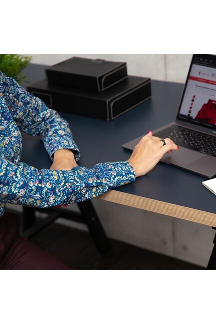 Женская рубашка манжет под пуговицы полуприталенного силуэта-7659 от DoubleCuff 