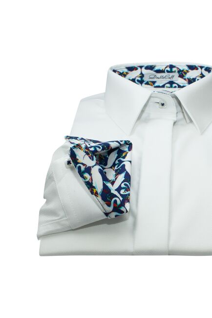 Женская рубашка  под пуговицы с супатной застежкой-7656 от DoubleCuff 