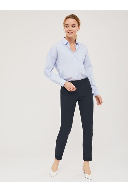 Брюки из поливискозы с отворотами от  