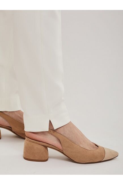 Брюки из хлопка экрю от  