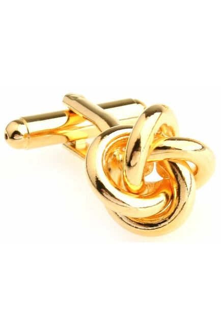 Запонки узелки цвет золото - 56534 от  