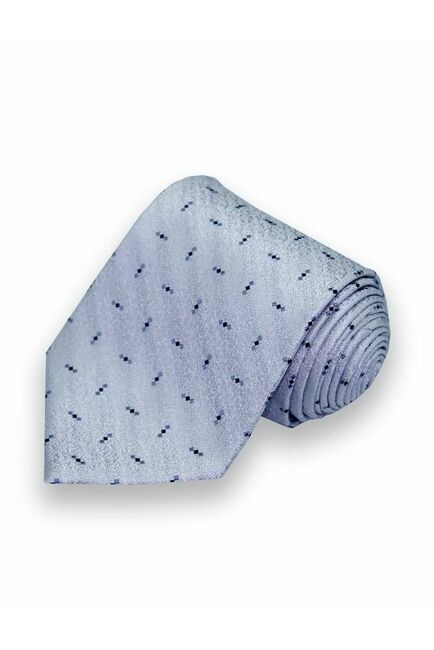 Галстук мужской серебристого цвета с узором - c349 от  