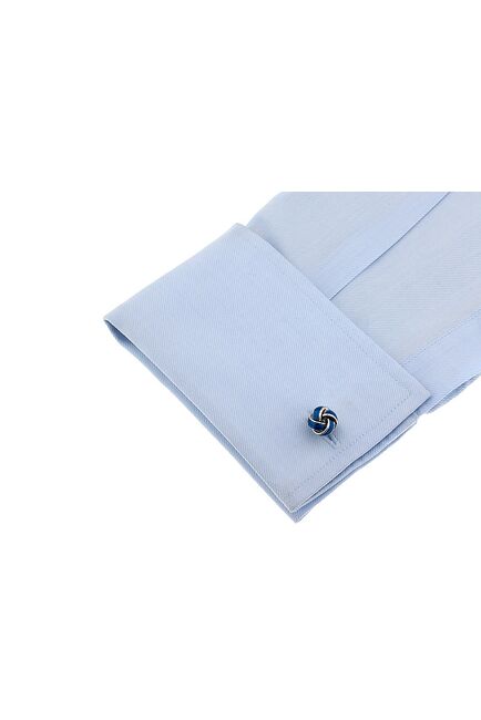 Запонки узелки синие - 168098 от  