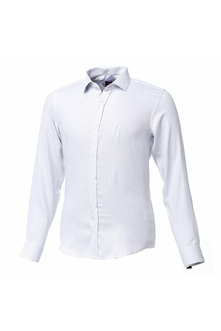 Мужская рубашка белая в мелкую точку - 50229 от Bawer 