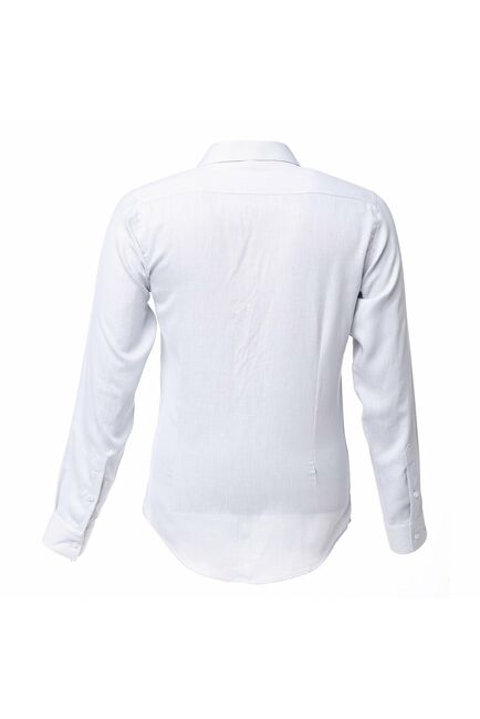 Мужская рубашка белая в мелкую точку - 50229 от Bawer 