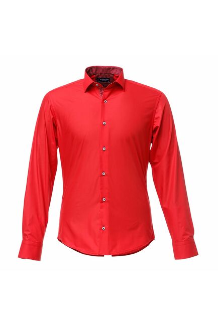 Мужская рубашка красная с отделкой - 50234 от Bawer 