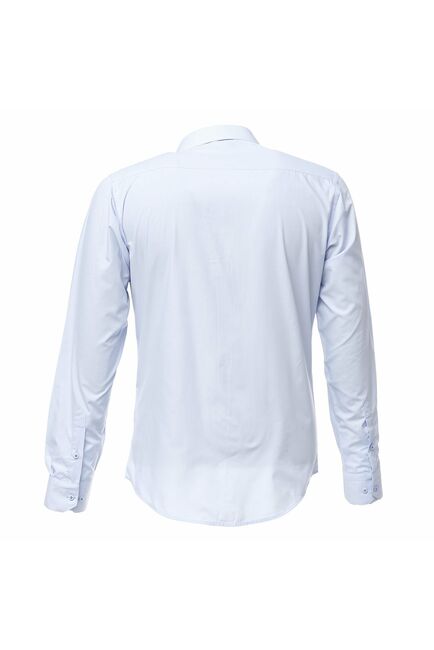 Мужская рубашка голубая с отделкой - 50235 от  
