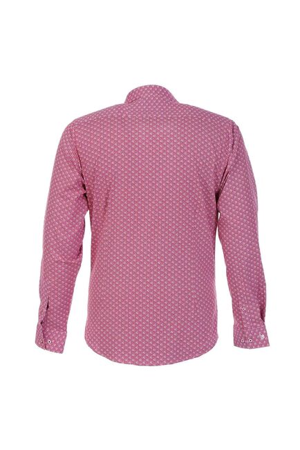 Мужская рубашка красная с узором цветы - 50282 от  