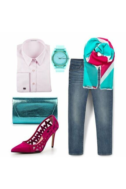 Приталенная женская рубашка под запонки розовая - 5070 от DoubleCuff 