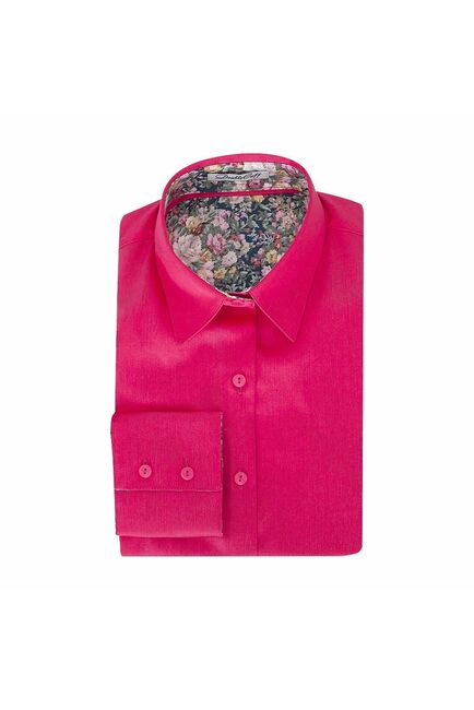 Женская рубашка под пуговицы малиновая - 5095 от DoubleCuff 