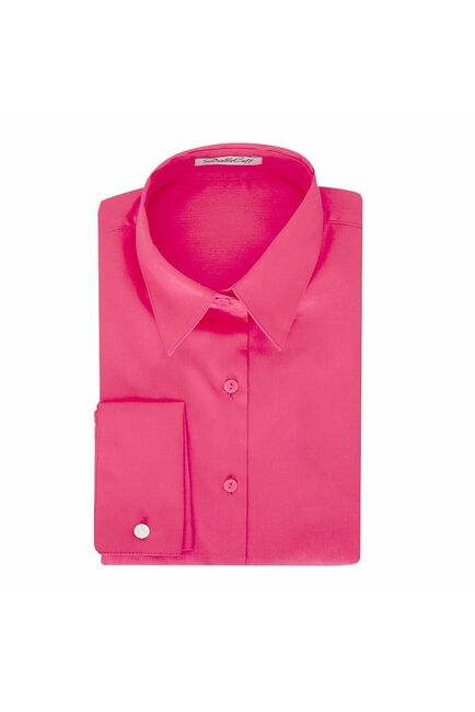 Женская рубашка под запонки малиновая - 5099 от DoubleCuff 