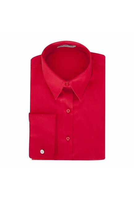 Женская рубашка под запонки красная - 5100 от DoubleCuff 