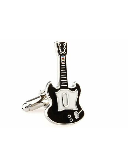 Запонки гитара черная - 58128 от  