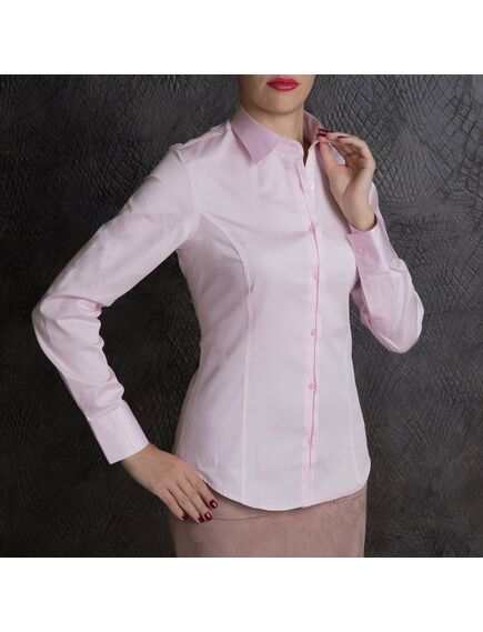 Классическая розовая женская рубашка под пуговицы - 7149 от Tonelli 