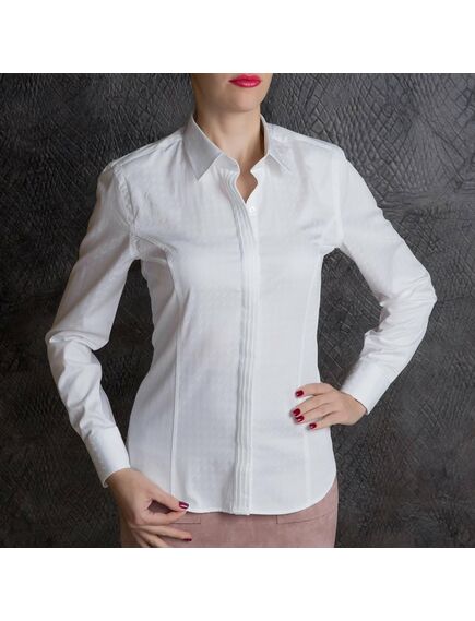 Классическая белая женская рубашка под пуговицы - 7150 от Tonelli 
