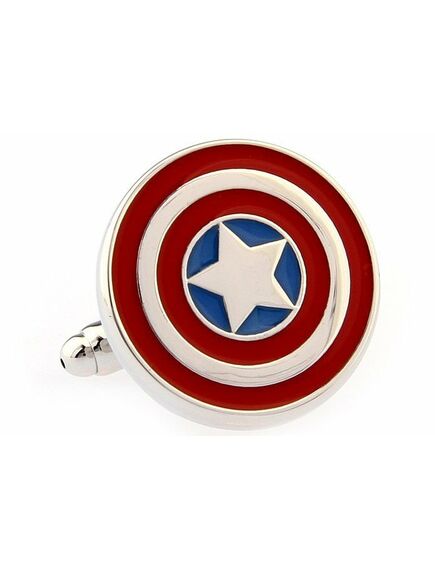 Запонки щит Капитана Америки - 10047 от  