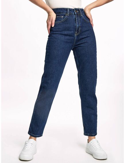 Женские укороченные джинсы тёмно-синие CA-1-36705_50031-140 от byME 