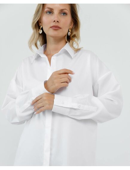 Женская рубашка  прямого силуэта с универсальной манжетой - 8671 от byME 
