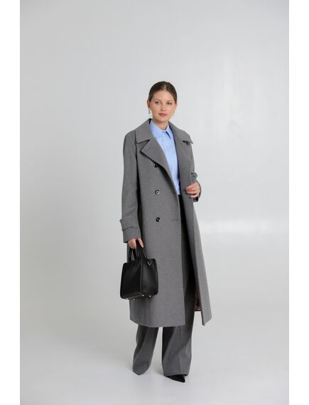 Пальто женское серое PRATO L/Gray 112 см от byME 