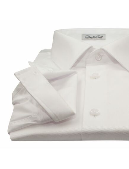 Мужская рубашка под пуговицы белая - 7490 (42/170-176) от Double Cuff 