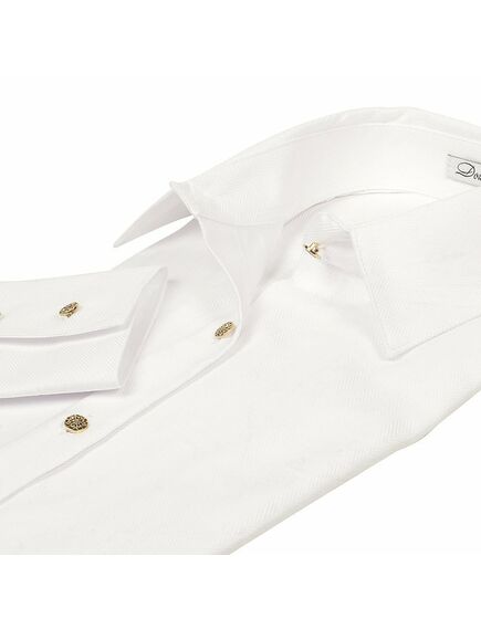 Приталенная женская рубашка с длинным рукавом белая - 5058 от DoubleCuff 