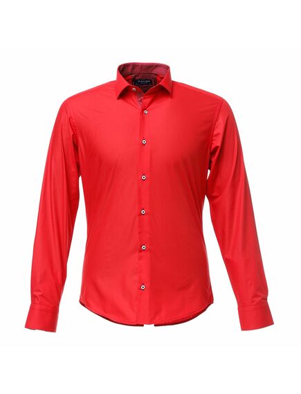 Мужская рубашка красная с отделкой - 50234 от Bawer 