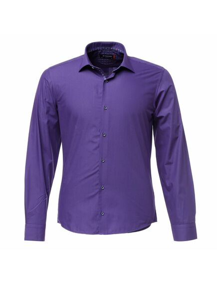 Мужская рубашка фиолетовая с отделкой - 50238 от Bawer 