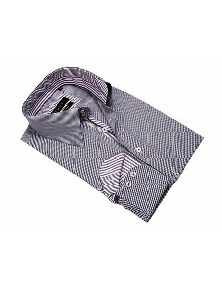Мужская рубашка в фиолетовую клетку - 50217 от  