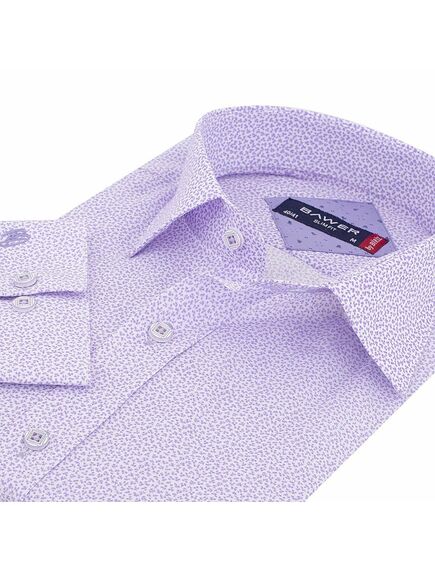 Мужская рубашка с узором фиолетового цвета  - 50255 от Bawer 