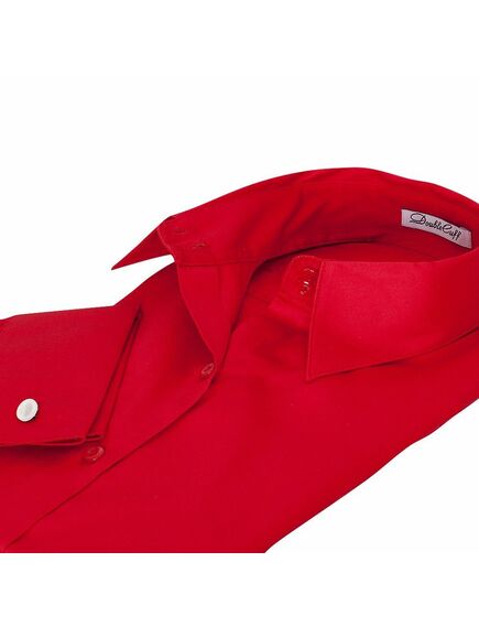 Женская рубашка под запонки красная - 5100 от DoubleCuff 