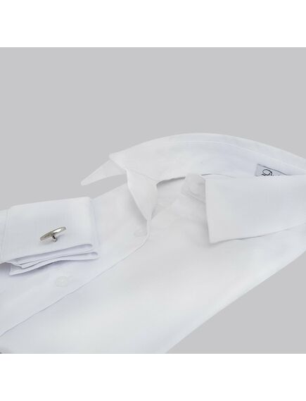 Женская рубашка под запонки белая Non-Iron - 5108 от DoubleCuff 